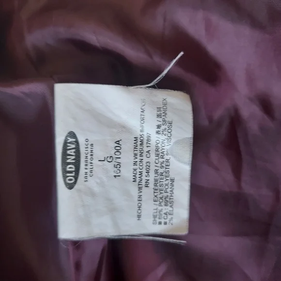 Burgandy Maroon Wine Lined Pea Coat Jacket Large Winter Dark Academia - Picture 8 of 12